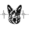 Schäferhund Herzschlag Design für Hundefans