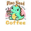Dino need Coffee – ILLUSTRATION