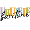 Baritone Ukulele bunt und schwarz