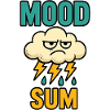 Funny thundercloud with mood
