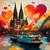 Cologne Cathedral,Cathedral,Cologne,Hearts,Painting,Hearts