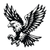 Eagle black white