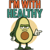 Healthy avocado with attitude
