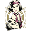 Flappers Mädchen VIOLETT
