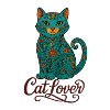 Buntes Katzen-Design – Cat Lover Shirt