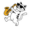 Cat Brass Band Saxophone Sunglasses