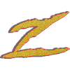 Lettre Z dorée