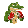 Crocodile Boxe Dessin animé