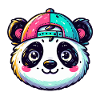 Little Panda Head with Cap