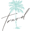 Palm tree with travel inscription