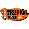 Tropical island and family