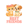Best Friends – cute cat & dog