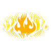 Radiant flame symbol – powerful design
