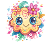 Biscuit with flower smile