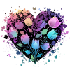 coeur,tulipes,fleurs,fleur coeur
