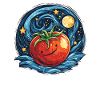 Starry Night Style Tomato