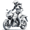 Motarde fille - Conception de moto