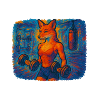 Impressionistischer Fitnessfuchs