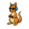 Gaming kangaroo with style