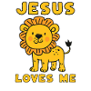 Jésus m’aime mignon lion chrétien