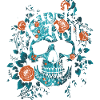 Rock'n'Roll-Totenkopf-Design