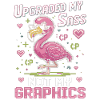 Flamant rose pixel avec attitude
