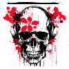Skull Splash Trash Polka Tattoo
