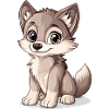 little cute wolf