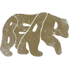 Vintage Bear Silhouette BEAR Word Art