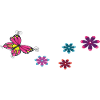Butterfly with flowers