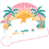 Hello Sunshine Retro Beach
