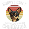 Playful Chihuahua with Retro Sunset