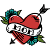 Mutterherz Banner Tattoo