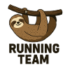 Running Team Sloth Funny Cartoon