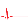 Linia bicia serca EKG. bicie serca linia rytmu zatokowego