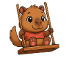 Cute Capybara Capybara Cartoon Swing