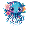 Cute jellyfish friends