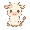 Mignon bébé vache