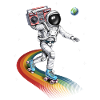 Astronaut Roller Skating