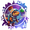 Dinosaur im Weltraum Astronaut Design