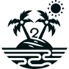 Island with 2 palm trees