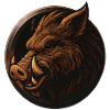 Kraftvolles Wildschwein – Tierkopf-Maskottchen
