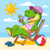 Rex sur la plage