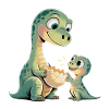 Dinosaurs with Baby Dinosaurs