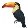 Low Poly Toucan – Geometric Tropical Bird