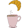 Coffee and croissant