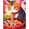 sushi ,cat ,japan , kawaii,anime