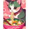 Cat ,Japan ,Kawaii,anime,ramen,soup