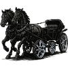 Carriage with modern chrome rims