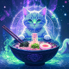 Chat ,Japon ,Kawaii,anime,ramen,nuit